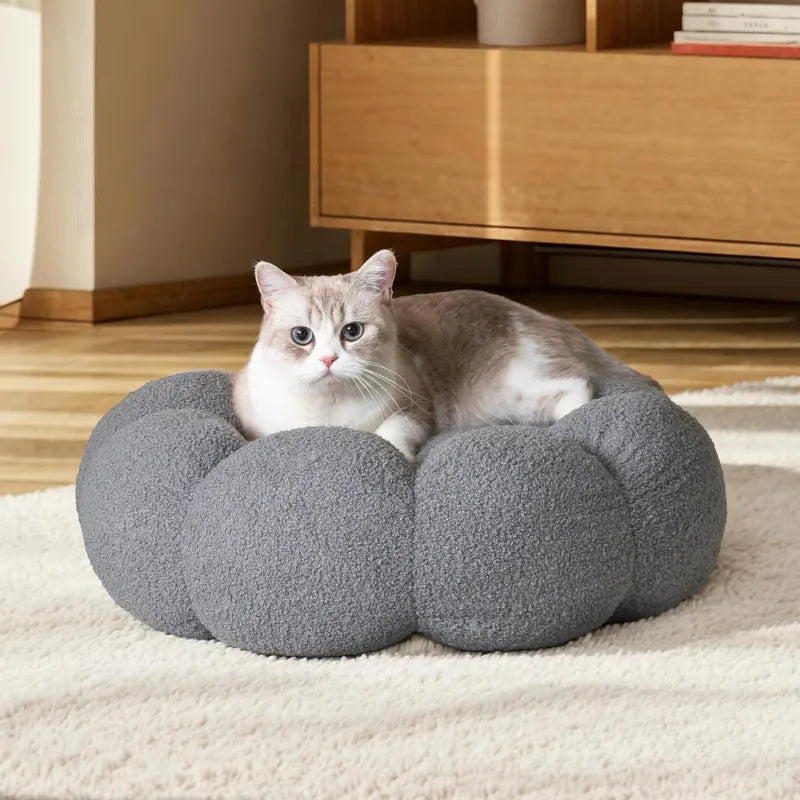 DreamCurl™ Calming Donut Bed for Cats & Small Dogs