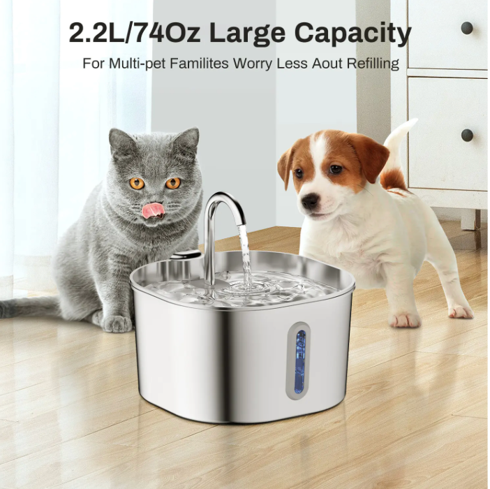 SipSmart™ Stainless Pet Fountain