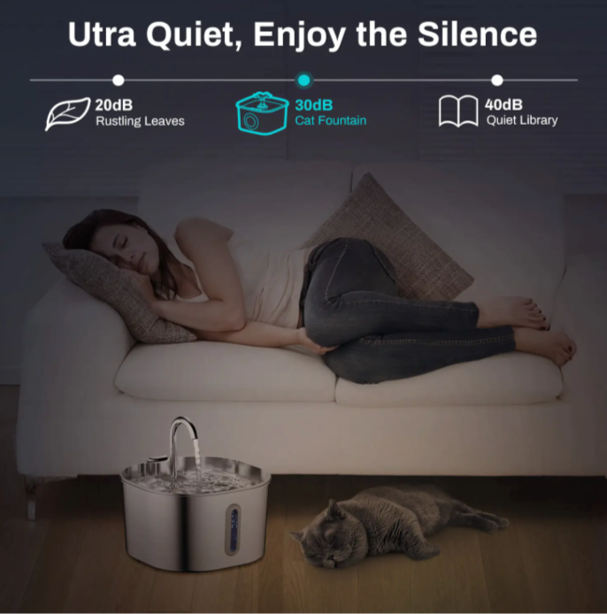 SipSmart™ Stainless Pet Fountain
