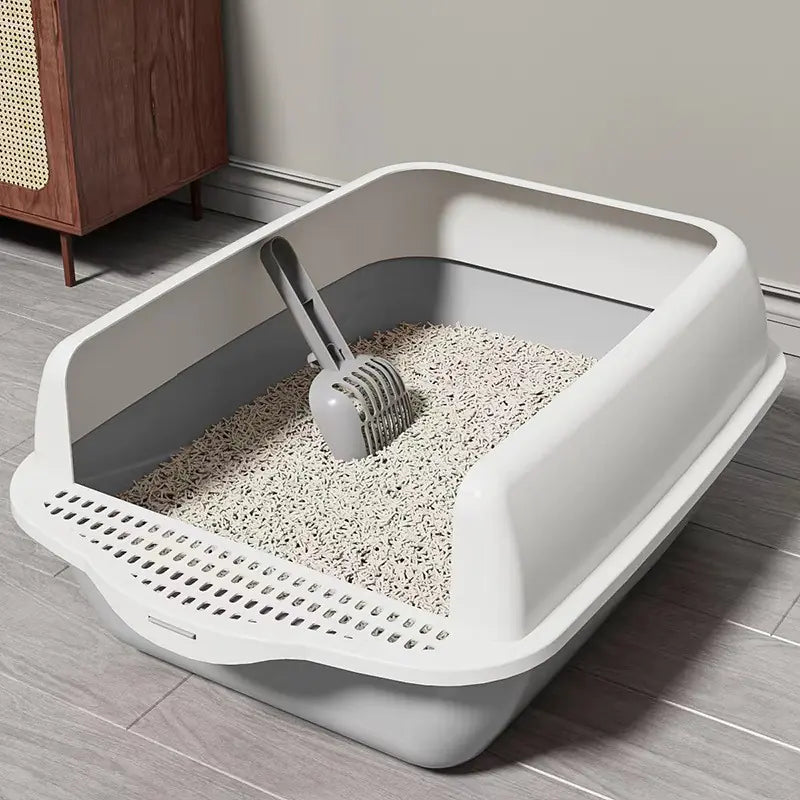 Grand bac à litière semi-fermé pour chat PurrGuard™