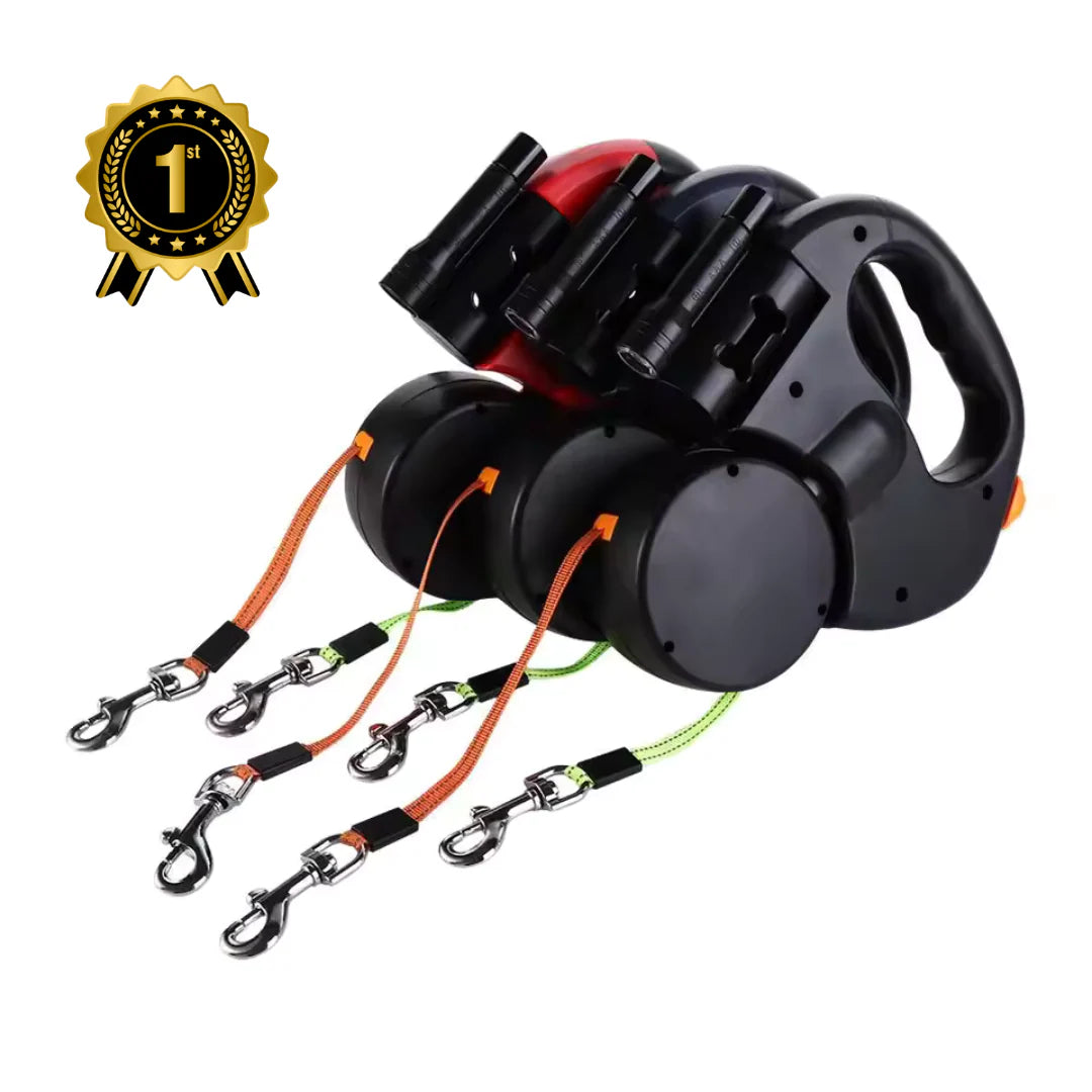PawPerfect™ 360° Doppel-Rollleine für Hunde