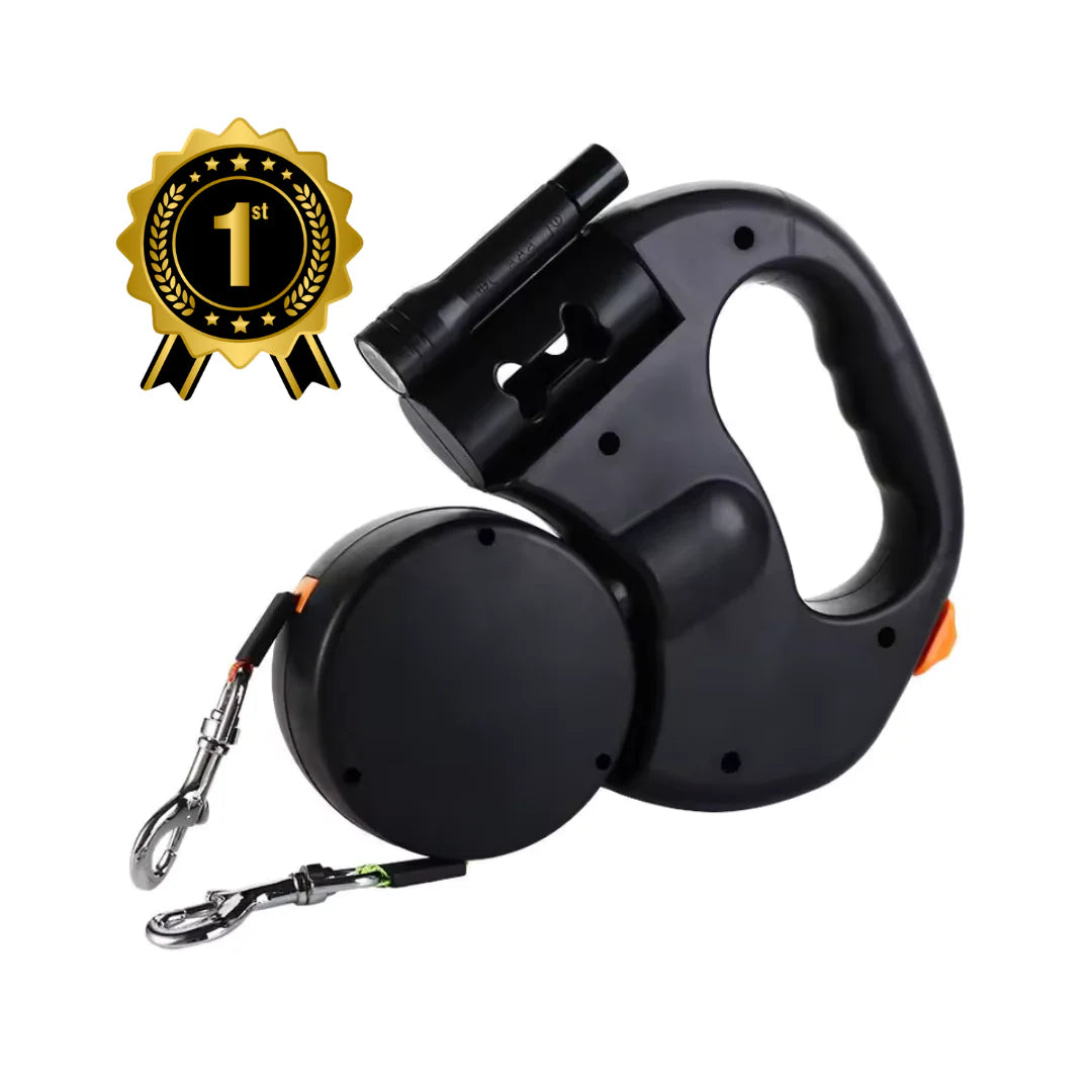 PawPerfect™ 360° Doppel-Rollleine für Hunde