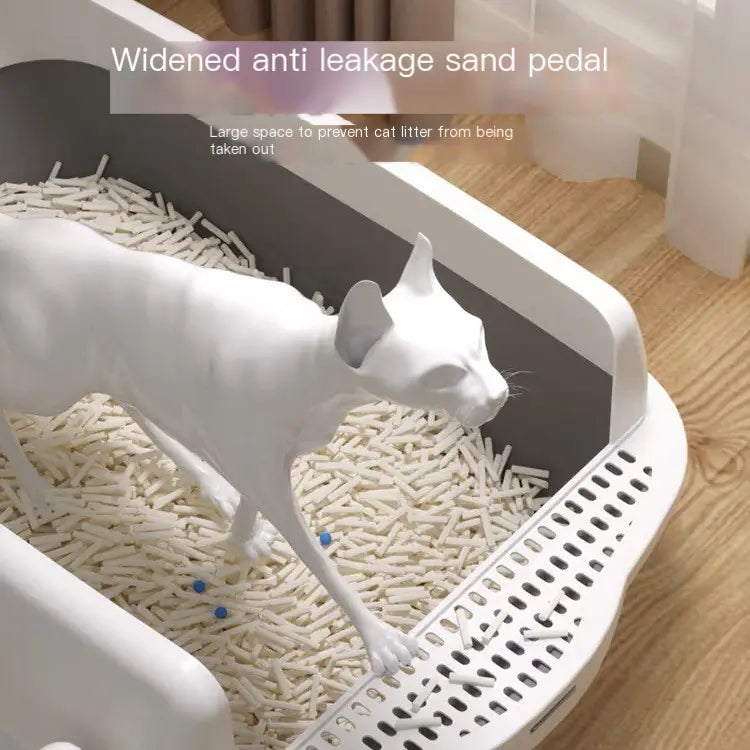 Grand bac à litière semi-fermé pour chat PurrGuard™