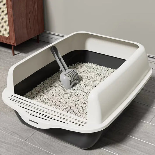 Grand bac à litière semi-fermé pour chat PurrGuard™