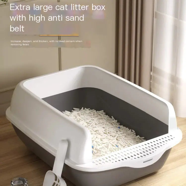 Grand bac à litière semi-fermé pour chat PurrGuard™
